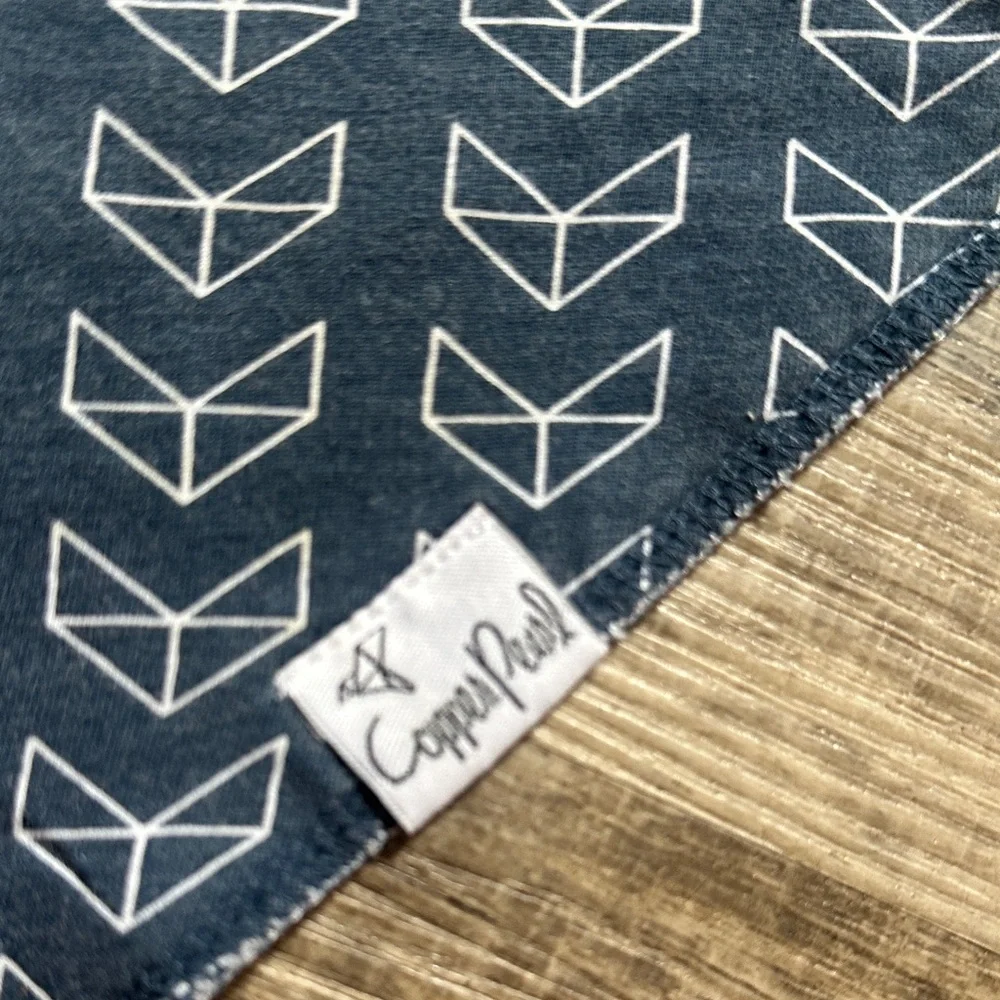 Stylish Kids Bandana Bib Set - Blue, Gray, and Navy